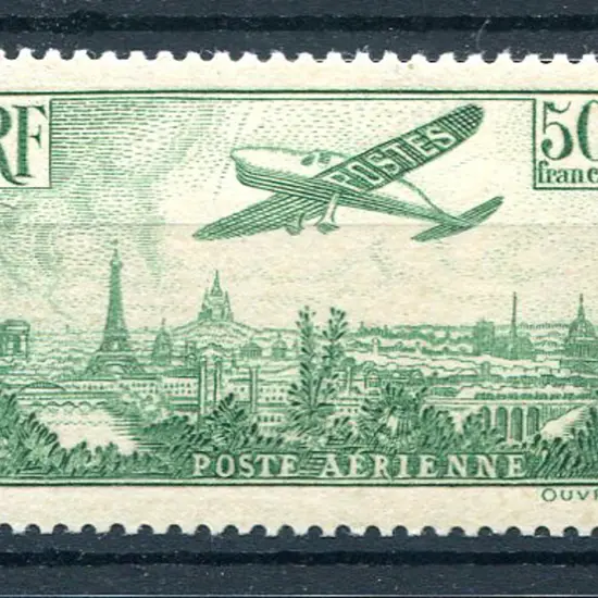 1936 50f green Airmail. Fine & fresh MLH. SG 540, ...