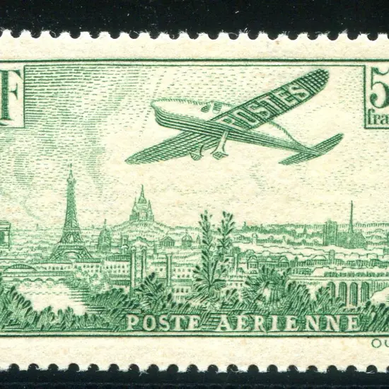 1936 50f green Airmail. Fine & fresh MLH. SG 540, ...