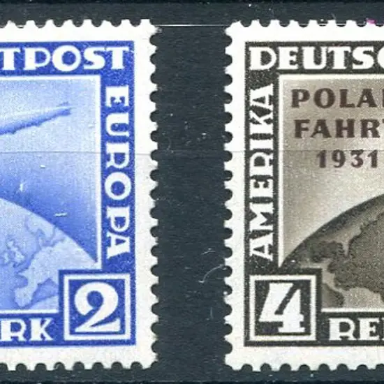 1931 2rm & 4rm Polar Flight Zeppelin. MLH. SG ...