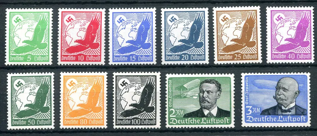 1934 Airmails set of 11. Fine MUH with vertical ... Image 1++