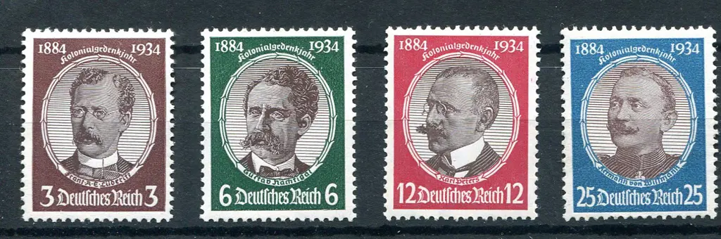 1934 German Colonisers Jubilee set of 4. Fresh ... Image 1++