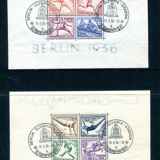 1936 Summer Olympics M/S pair tied by Berlin ...