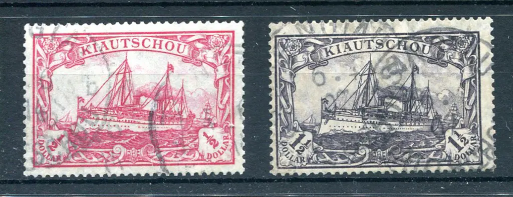 Germany - Kiautschou 1905/18 ½ dollar & 1½ dollar ... Image 1++