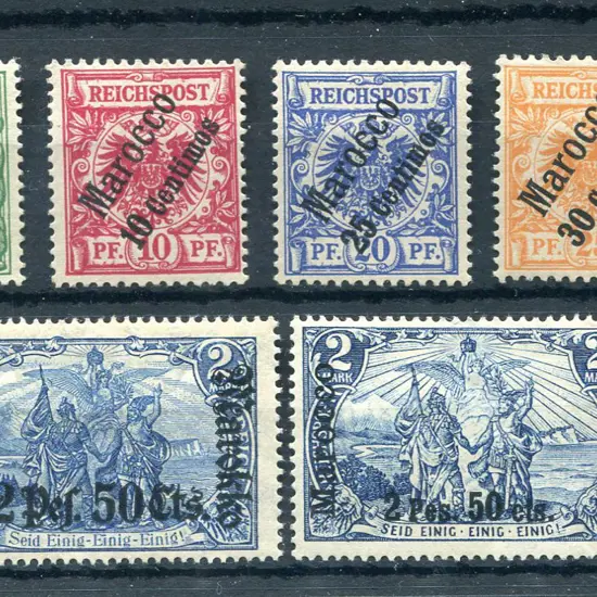 Germany - PO's in Morocco 1899 surcharges on ...
