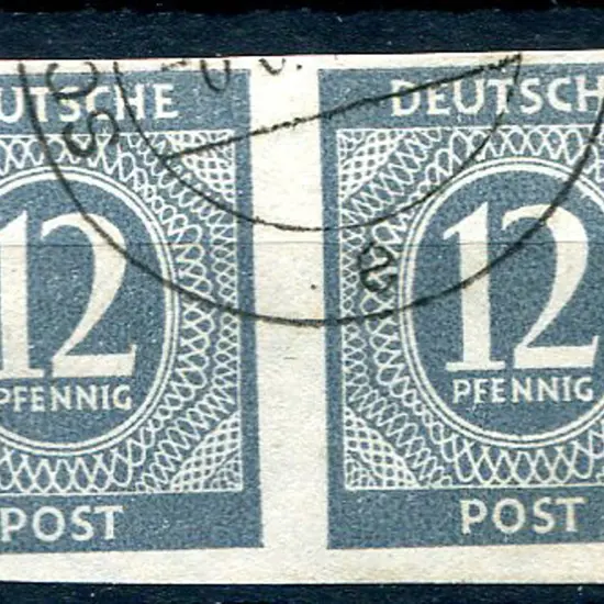 Germany-Allied Zone 1946 12pf grey numeral ...
