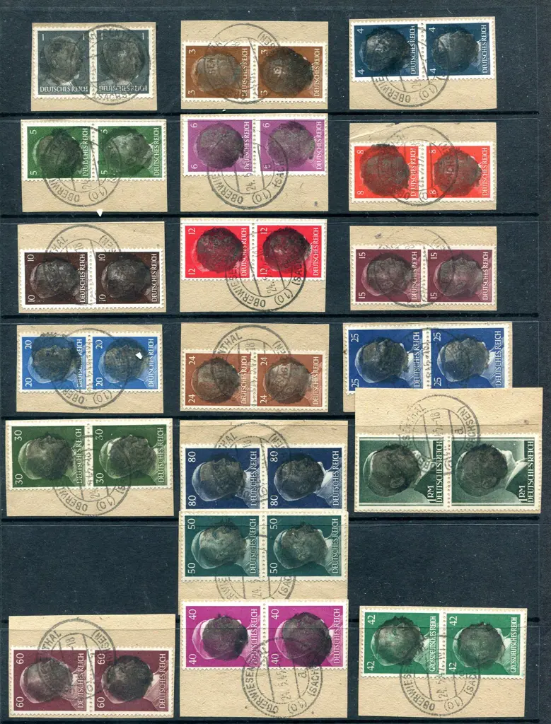 Germany-Saxony 1945 "blackout" of Hitler head set ... Image 1++