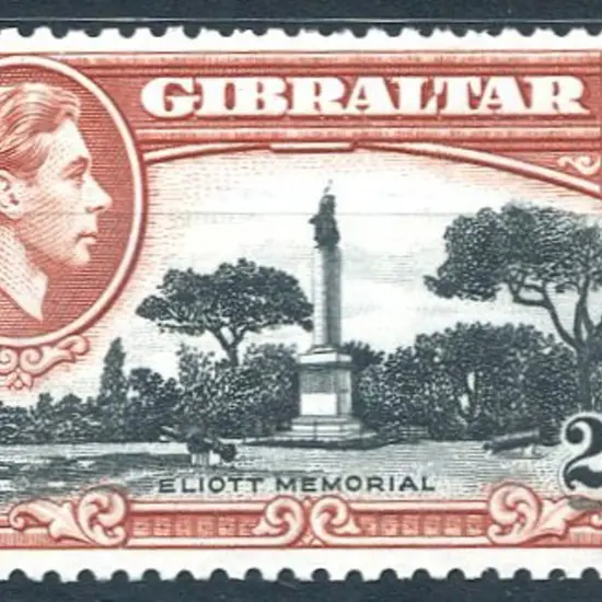 Gibraltar 1938/51 2/- Eliott Memorial with "Bird ...