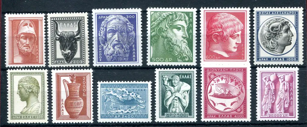 1954 Ancient Greek Art set of 12. Fresh & fine ... Image 1++