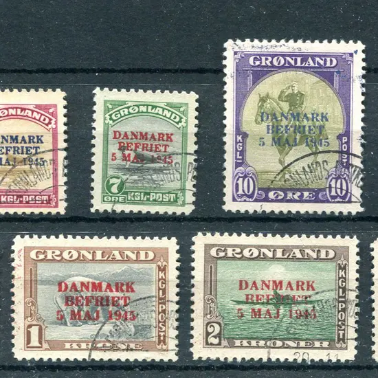 1945 Liberation ovpts set of 9 fine used. SG ...