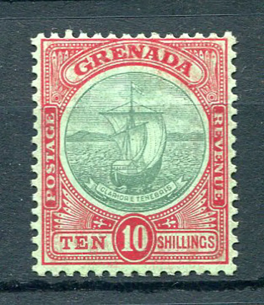 1908 10/- green & red/green Badge of the Colony. ... Image 1++