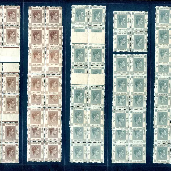 1938/52 KGVI defins to 15¢ in MUH/MLH blocks & ...