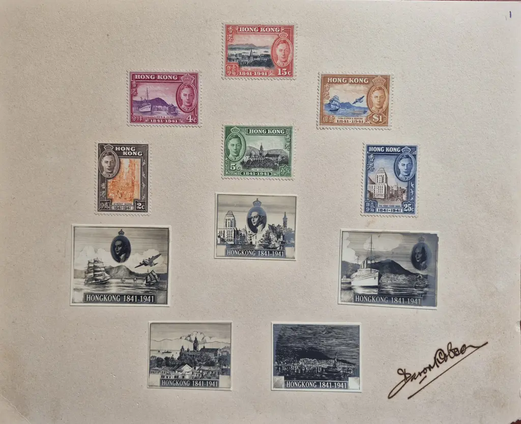 1941 Centenary set of 6 mounted in embossed folder ... Image 1++