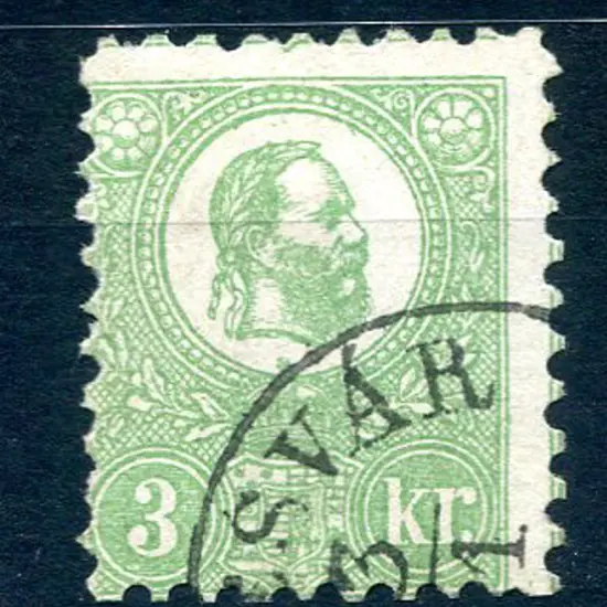 1871 3k yellow-green. F/U, centred low left. Crisp ...