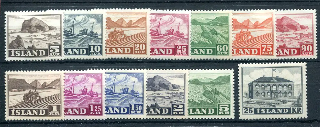 1950/54 Defins set of 13 to 25h. Fresh MLH. SG ... Image 1++