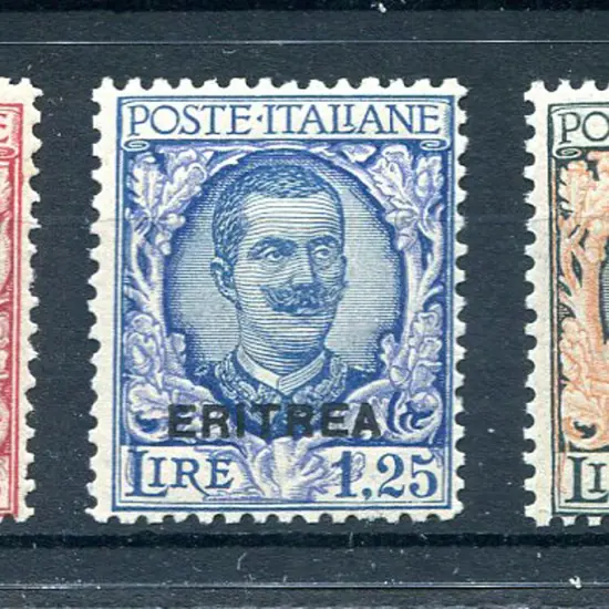 1926 "ERITREA" ovpts on 75¢, 1l25 & 2l50 Victor ...