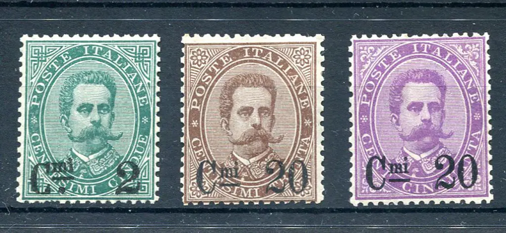 1890/91 surcharges set of 3, the 20¢ on 30¢ with ... Image 1++