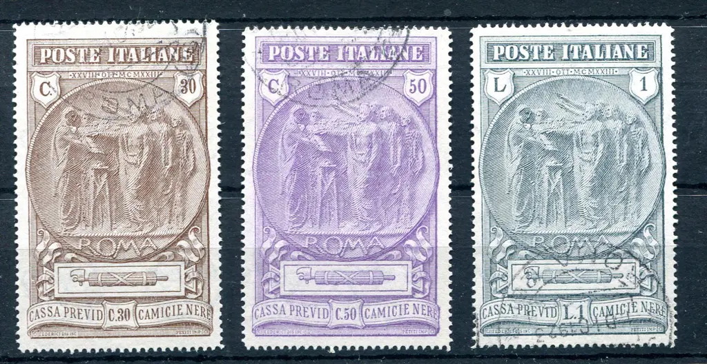1923 Black Shirt Fund set of 3. F/U. Sassone ... Image 1++