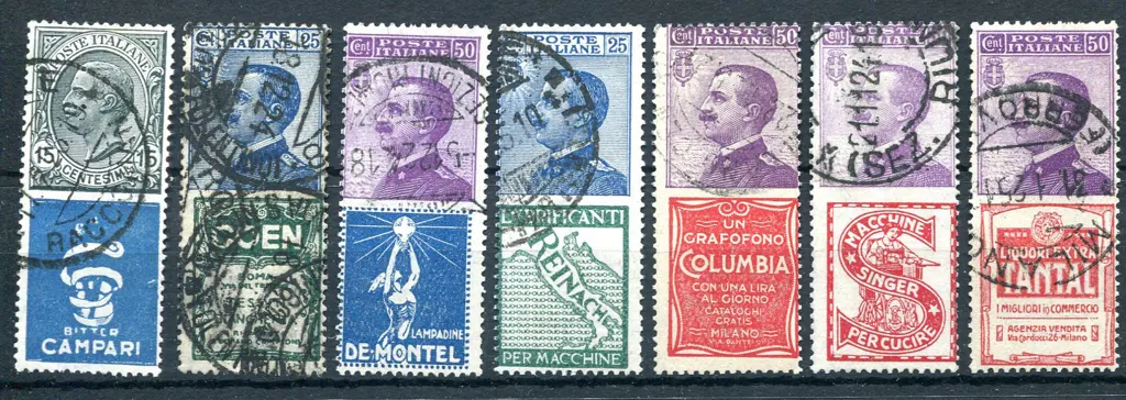 1924/25 issues with attached advertising labels. ... Image 1++
