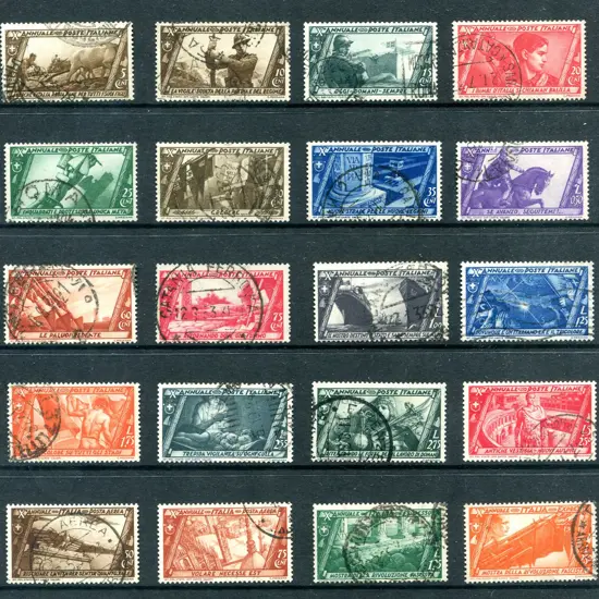 1932 March on Rome 10th Anniv set excl 5l & 2l50. ...