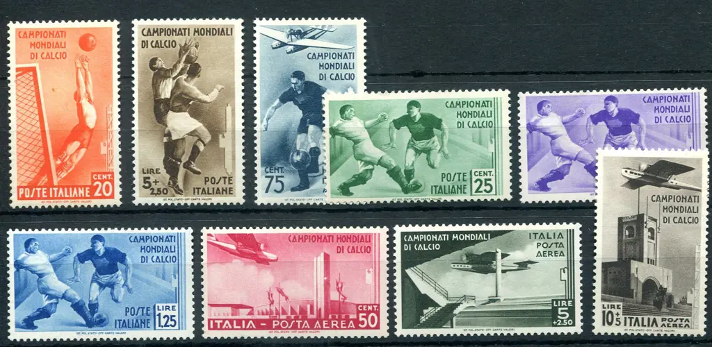 1934 World Cup Postage & Airmail set of 9. MLH ... Image 1++