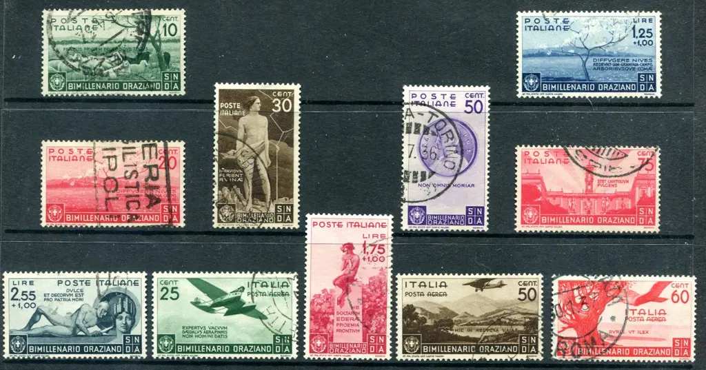 1936 Horace Bimillenary used set excl Air top ... Image 1++