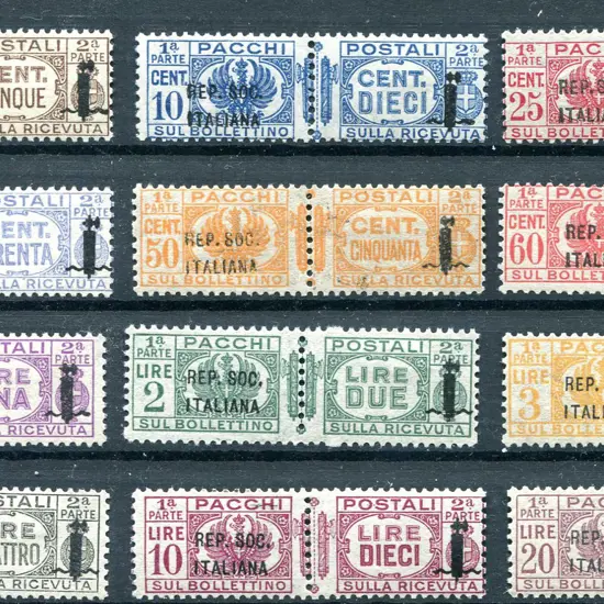 1944 Italian Social Republic Parcel Post ovpts ...