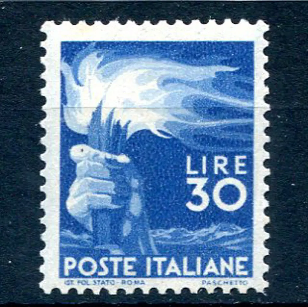 1945/48 30l blue "Torah" defin. Fresh MUH. SG 667, ... Image 1++