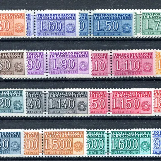 1955/81 Concessional Post Pairs incl the key 75l & ...