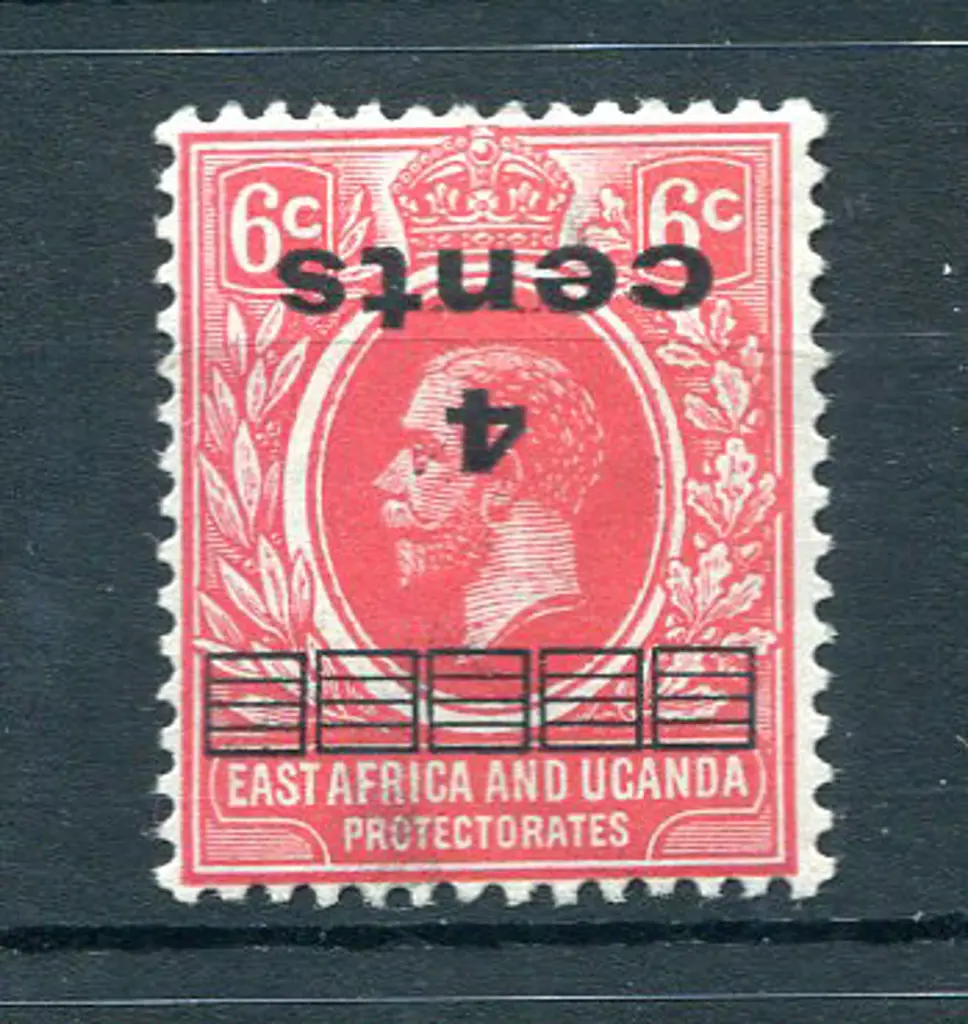 Kenya, Uganda & Tanganyika 1919 4¢ on 6¢ with ... Image 1++