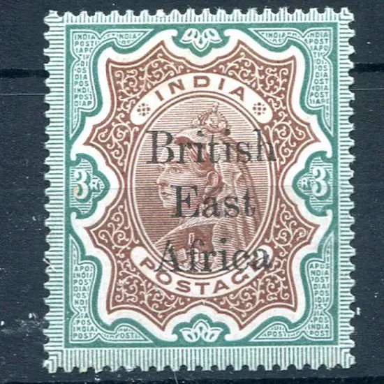 1895/98 British East Africa ovpt on India 3r. ...