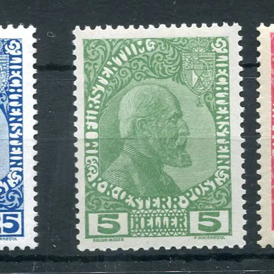 Liechtenstein 1912 10h & 25h Prince John II on ...