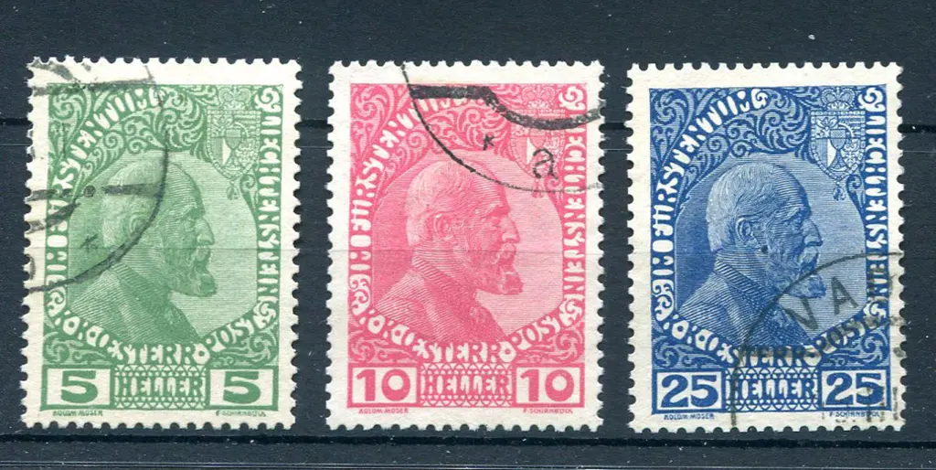 1912 Prince John II thin paper set of 3. F/U. SG ... Image 1++