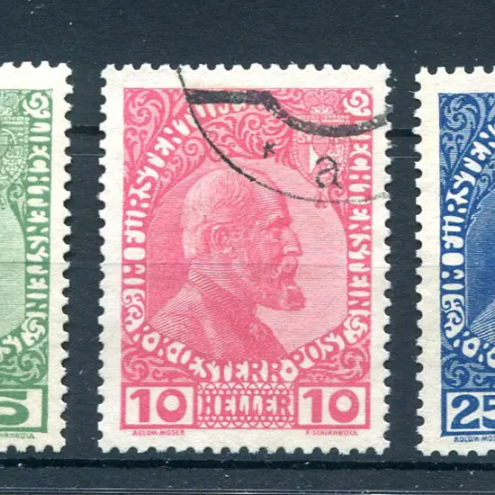 1912 Prince John II thin paper set of 3. F/U. SG ...