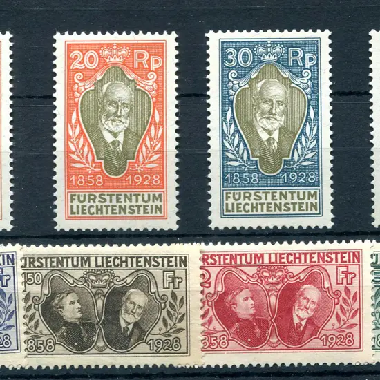 1928 70th Anniversary set of 8 with 4 MUH & 4 MLH. ...