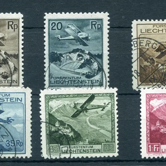 1930 Airmails set of 6. Fine used, 1f centred ...