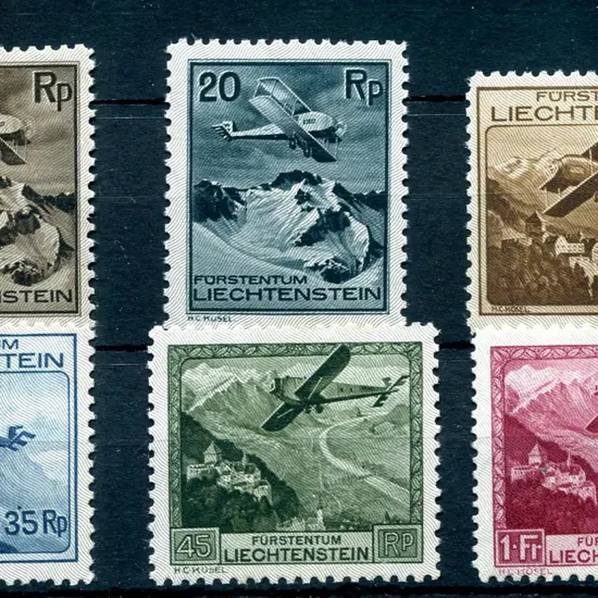 1930 Airmails set of 6. MLH, split perf at base of ...
