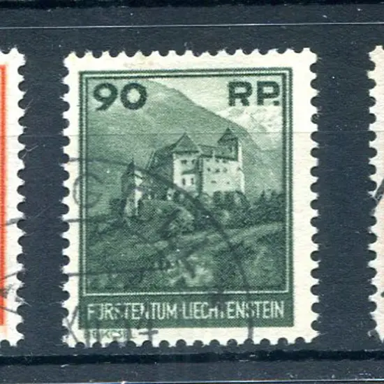 1933 25rp, 90rp & 1f20 scenes. Fine used with neat ...