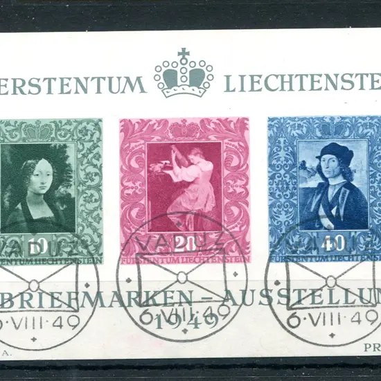 1949 Philatelic Exhibition M/S. CTO  with 6 ...