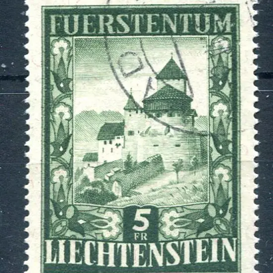 1951/52 5f Vaduz Castle. F/U. SG 304, Cat. £325 ...