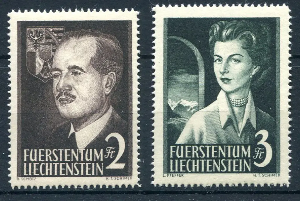 1955 2f & 3f Prince & Princess pair. Fresh MUH. SG ... Image 1++