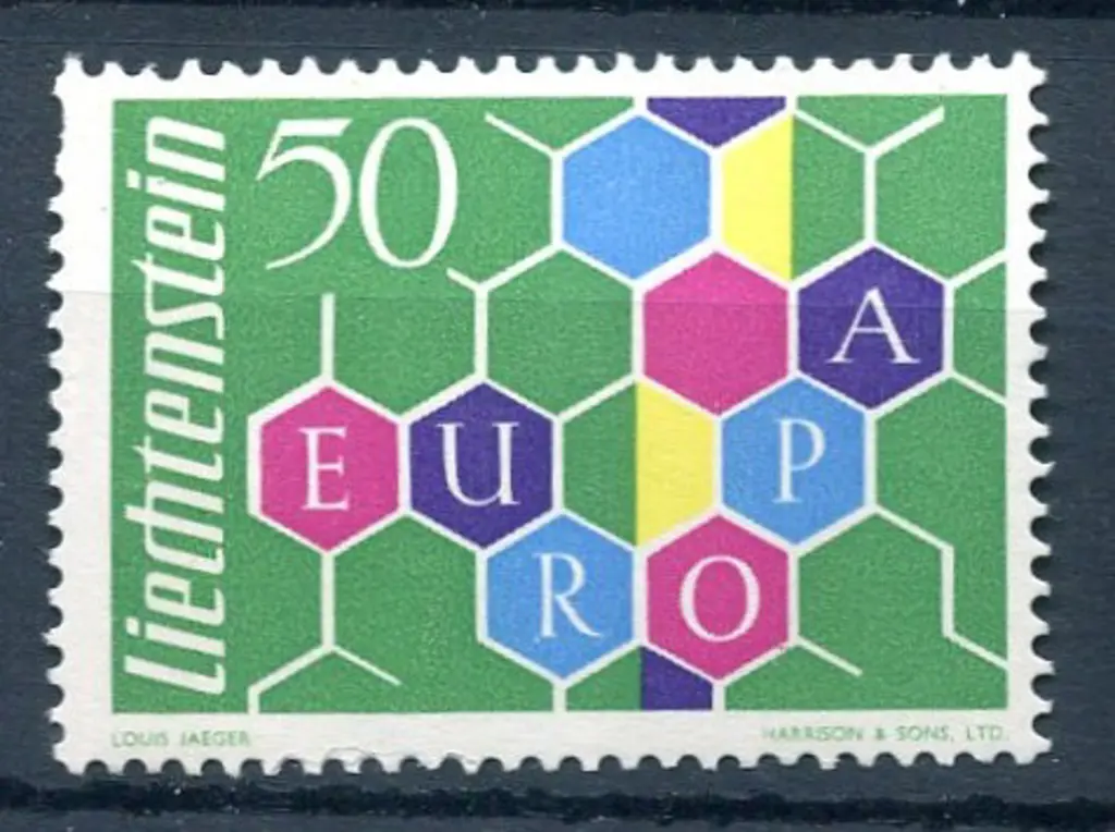 1960 Europa 50¢ Europa. Fine MUH, short perf upper ... Image 1++