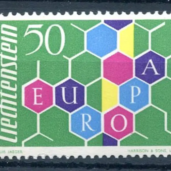 1960 Europa 50¢ Europa. Fine MUH, short perf upper ...