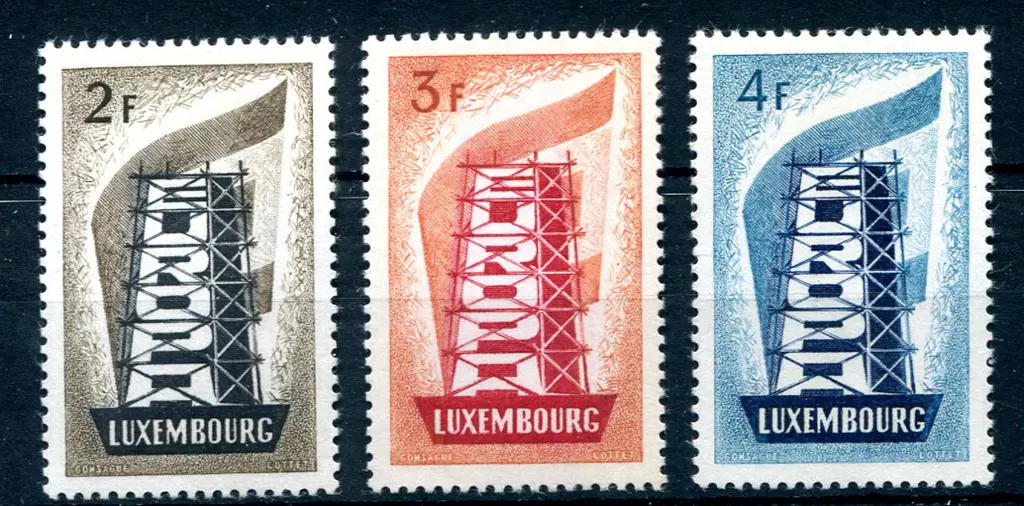 Luxembourg 1956 Europa set of 3. MVLH. SG 609/11, ... Image 1++