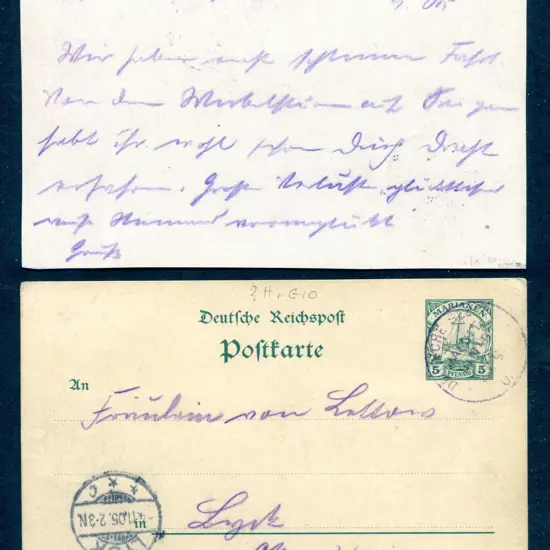 Mariana Islands 1905 use of the 5pf Postal Card to ...