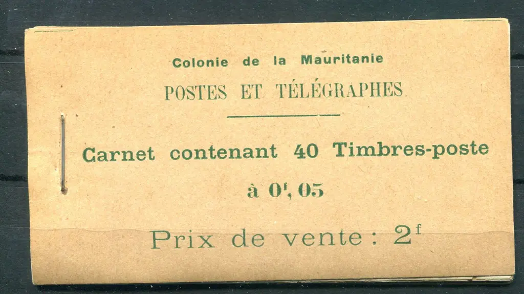 Mauritania 1913 2f booklet with 5¢ x 40 with ... Image 1++