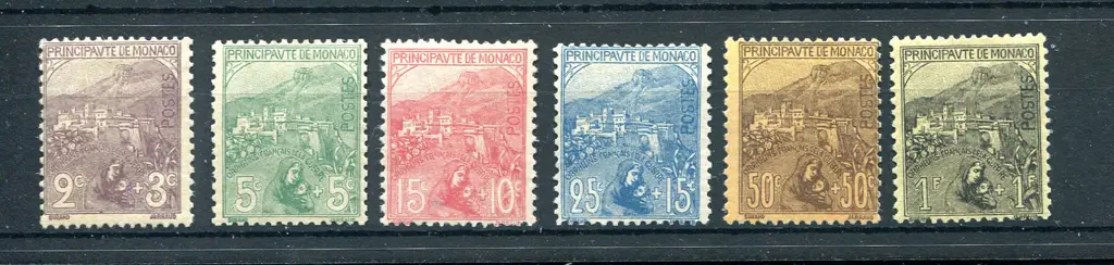 1919 Charity set to 1f + 1f. Lowest 2 vals MLH ... Image 1++