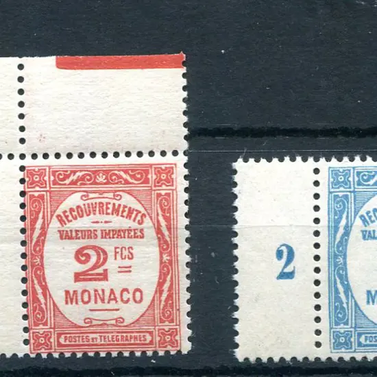 1924/32 1f blue & 2f scarlet Postage Dues. MUH top ...