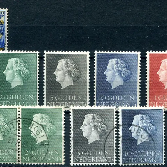 Netherlands 1953 1g to 10g Queen Juliana latter ...