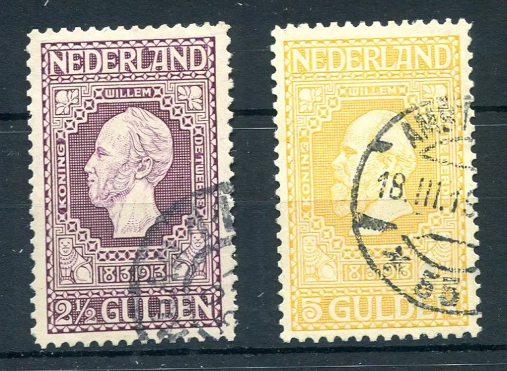 1913 2½g & 5g Independence Cent. Fine used pair. ... Image 1++