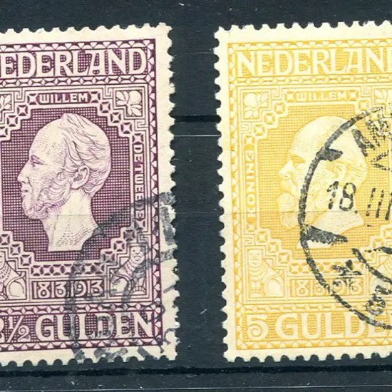 1913 2½g & 5g Independence Cent. Fine used pair. ...